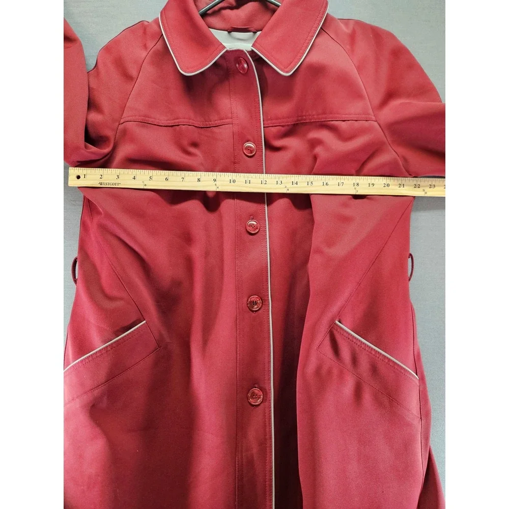Vintage Rain Ramblers Red Trench Coat Removable Fleece Liner Size 20 Raglan